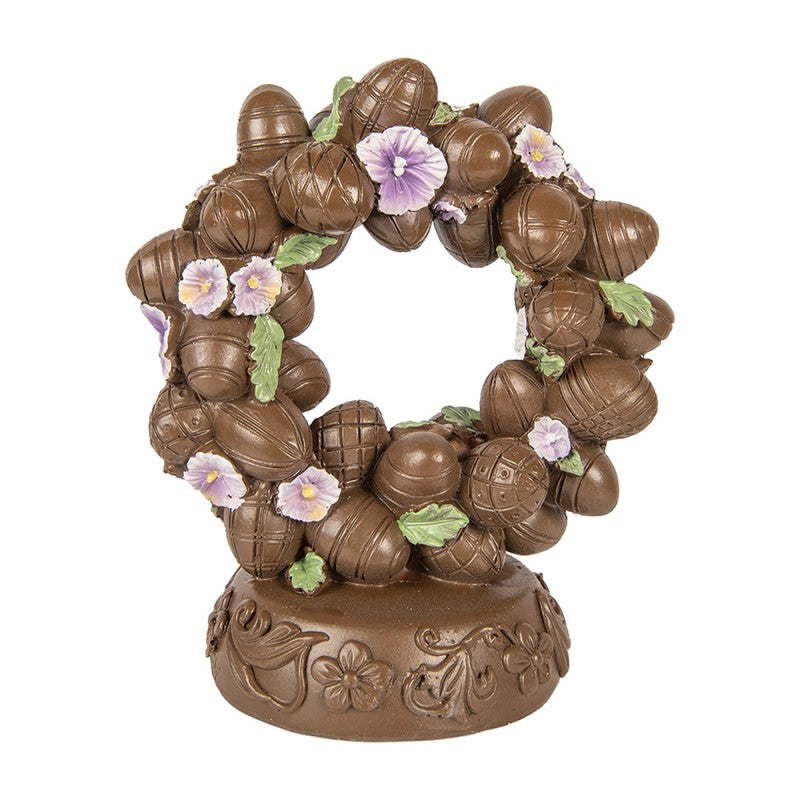Decoratie chocolade ei krans 19cm - Clayre & Eef