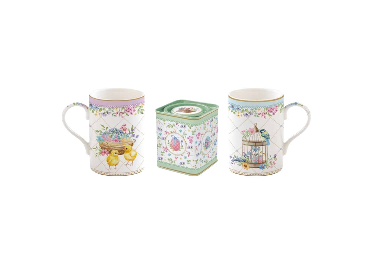 Set Mokken met Theedoosje - Spring Bloom