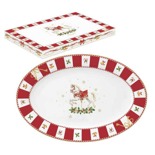 Serveerbord ovaal 35x23,5cm - Christmas Tale