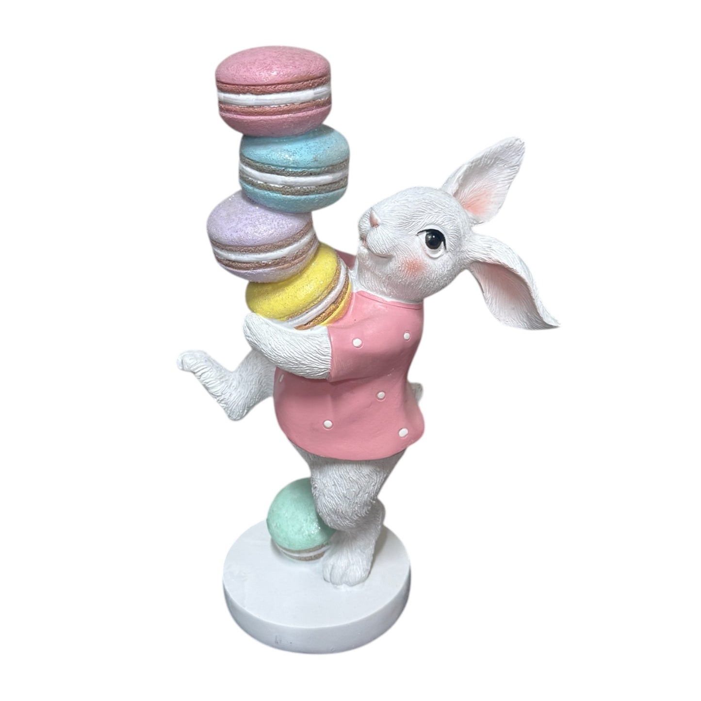 Beeld konijn macaron toren 26cm