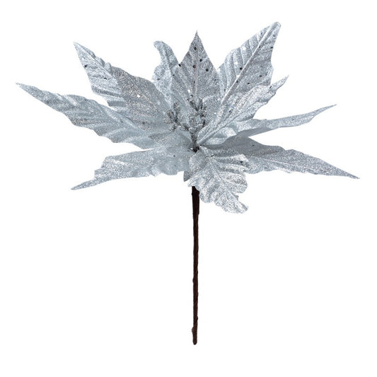 Kunstbloem, Zilver, Kerst, Clayre&Eef 