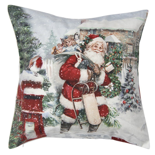 Kussenhoes, Kerstman, Kerst, Clayre&Eef 