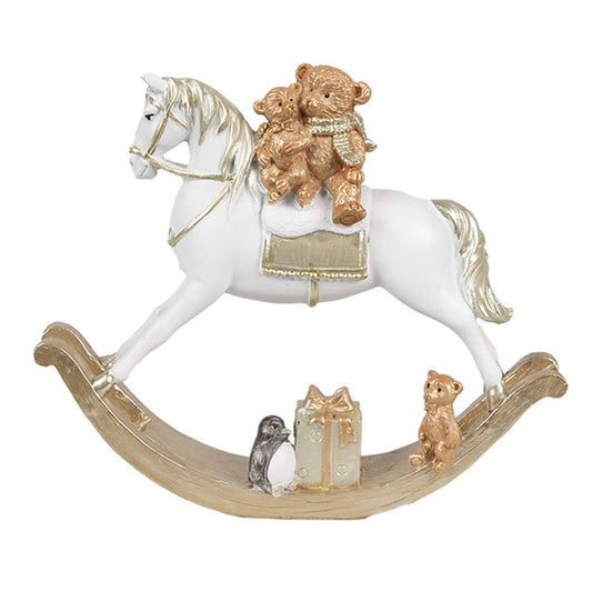 Hobbelpaard, Goud, Kerst ,Clayre&Eef 