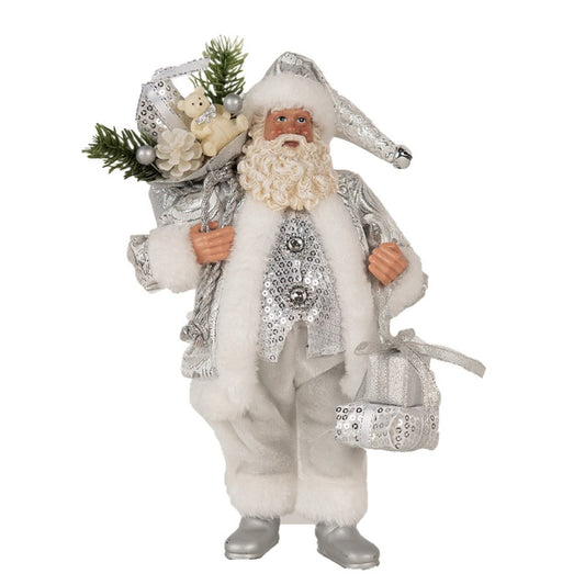 Kerstman, Zilver, Kerst, Clayre&Eef 