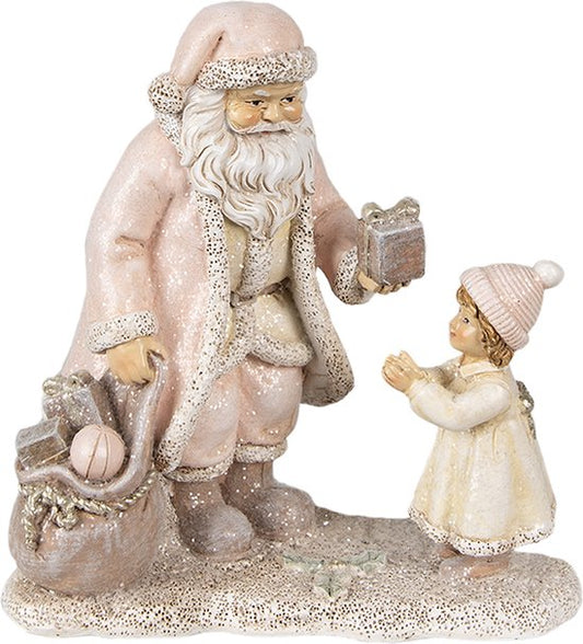 Kerstman, Roze, Kind, Clayre&Eef 