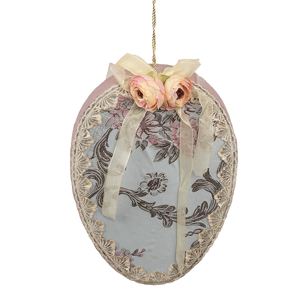 Decoratie, Pasen, ei , blauw, Clayre&Eef 