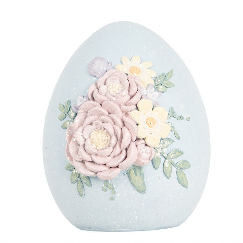 Ei, Bloemen, Blauw , Pasen, Clayre&Eef 