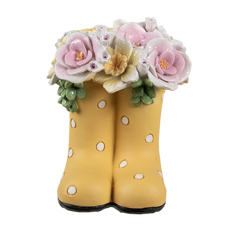Laarzen,Geel,Bloemen,Clayre&Eef 
