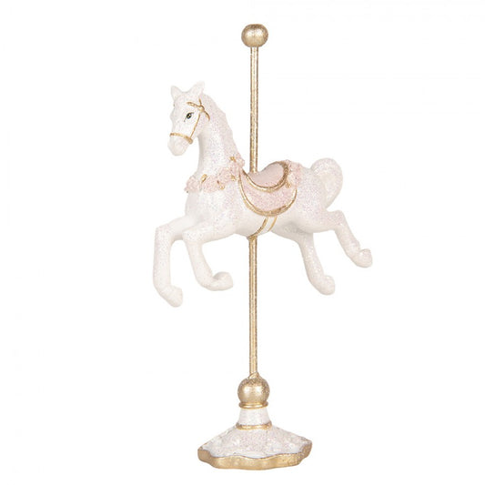Clayre & Eef Decoratie Paard Roze 13cm